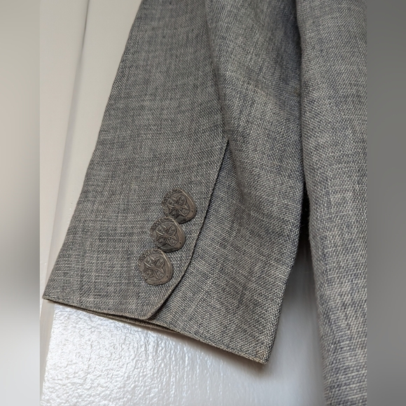 Vintage Women's Grey Blazer, 5 Button Closure, Schneider's Salzberg - Picture 7 of 12